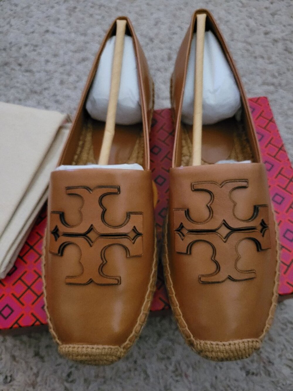 NIB Tory Burch Ines Platform Espadrille Goat Leather - 8.5